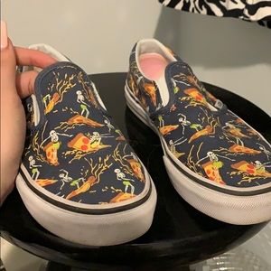 Vans Slip on Pizza & Skeletons